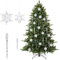 SULOLI 30 Stück Acryl Schneeflocken Eiszapfen Weihnachtsbaumschmuck Anhänger Weihnachtsdeko für Weihnachten Winter Dekoration