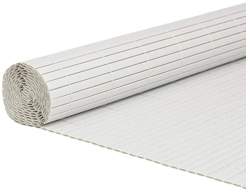 vidaXL Recinzione da Giardino Bifacciale Bianca 1,8x5 m in PVC, Pannello della Recinzione del Giardino, Recinzione in Giardino, Pannello del Giardino