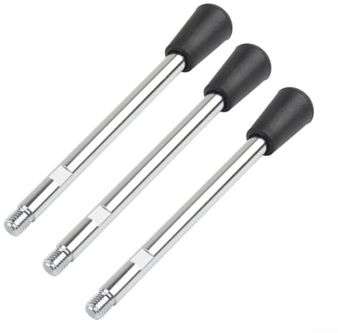 ZWEquipint Lot de 3 poignées de travail en acier au carbone pour machine outil, tige filetée, pour fraiseuse et presse 210 mm, noir et argenté