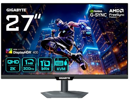 Gigabyte M27Q3 Monitor Gaming 27 QHD - 2560 x 1440, 170Hz, 1ms, 400 cd/m², FreeSync Premium, Display HDR400, HDMI 2.0, Displayport 1.4
