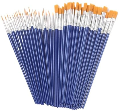 XBTGS Lápiz de dibujo digital al óleo, pintura de yeso, pintura acrílica de plástico, pincel de nailon pintado, azul, como se muestra, azul como se muestra