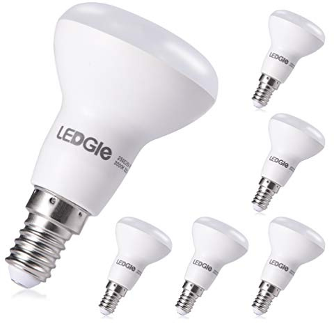 LEDGLE E14 6W LED Lamp Bulb LED Light Bulbs, 500lm, Warm White, 3000K, 120°Beam Angle, 50W Traditional Energy Saving Bulb Equivalent, Non-dimmable Bulb, 6 Pcs