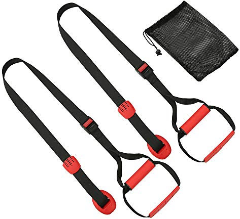 ehsyxslx - Kit de entrenamiento de suspensión todo en uno, equipo de ejercicio, kit de entrenamiento de resistencia con peso corporal, correas profesionales para barra de dominadas en la puerta,