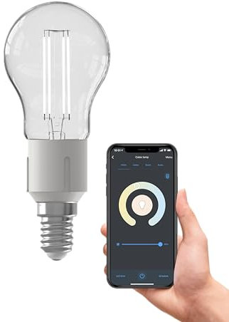 CALEX Smart LED Lampe, E14, Filament, warmweißes Licht, dimmbar, WLAN App- & Sprachsteuerung