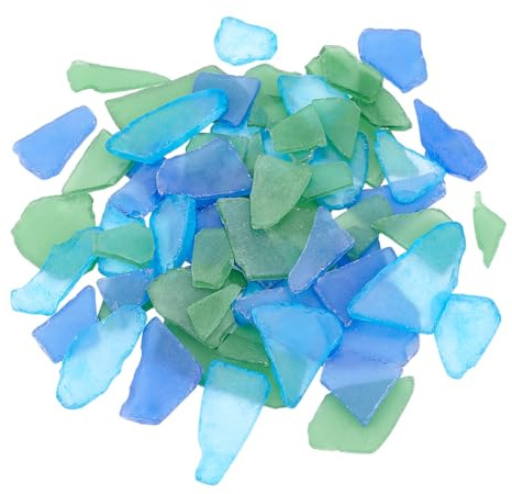 PH PandaHall 3 Colori Vetro Blu Cobalto Acqua e Vetro Verde Mare Smerigliato per Artigianato Artistico abbellimento Decor Sfuso in Vetro di Mare