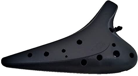 Bravura 12-Loch-Okarina – Alt-C, schwarzer langlebiger Kunststoff – Süßkartoffelflöte – Focalink – einfach zu spielen – perfekt für Anfänger – kostenloses Liederbuch & Tutorial