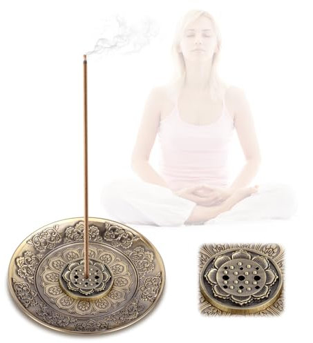 VFANDV Räucherstäbchen Halter, Räucherstäbchenhalter Lotus Stick Räuchergefäß Weihrauchhalter Brenner 9 Loch Weihrauchbrenner Incense Holder für Yoga Teehaus oder Deko Wohnzimmer Zubehör