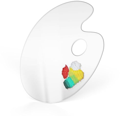 Paleta Pintura,Paleta Pintura Acrilica,Paleta Acuarela,Paleta Humeda,La Paleta, Tabla para Pintura,para Mezclar Pintura,Paleta,Paleta De Plastico,Paleta Acrílica 20x30cm Oval