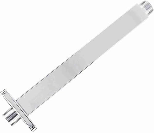 Brazo de ducha, tubo de ducha recto de acero inoxidable montado en la pared, soporte de pulverización superior y suministro de agua al rociador superior (40 cm)