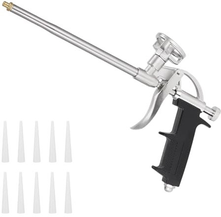 Schaumpistole, PU Bauschaumpistole aus Metall, Schaumpistole Bauschaum, Bauschaum Pistole, Profi-Dosierpistole für Bauschaum Dosen, Schaumpistolen zum Abdichten, Füllen (1)