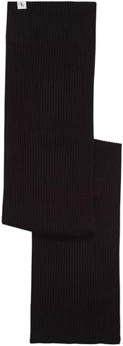 Calvin Klein Bufanda unisex MONOGRAM RIB IU0IU00446 de peso medio, color negro (Ck Black), talla única, Negro (Ck Negro), Taille unique