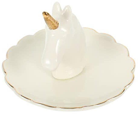 Toyvian Coupelle Bijoux Céramique Décorative Support Bague Élégant et Multifonction pour Rangement et Présentation des Bijoux Accessoire Pratique pour Coiffeuse et Tablette