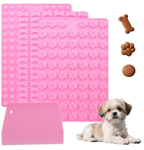 3 stycken bakmattor för hundkex, lätt att rengöra bakmattor för hundgodis