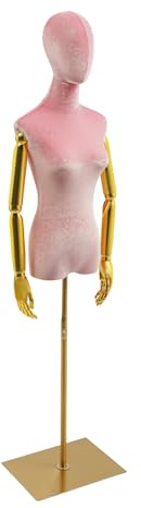 Manichino sartoriale regolabile, manichino femminile con altezza regolabile (59-78 pollici), modello di abiti da esposizione nei negozi di abbigliamento, testa e braccia staccabili per vestirsi
