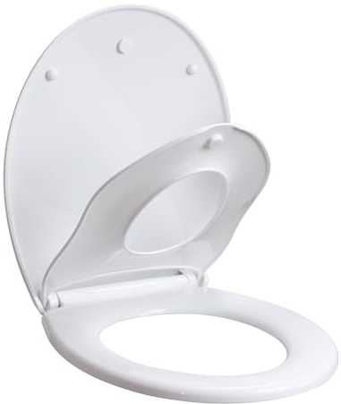 Fanmitrk Duroplast Soft Close O Shape Toddler Toilet Seat,White Child Fanmily Toilet seat,Easy to Clean,Quick Release (zmgnew)