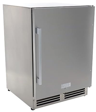DUURA Elite Beverage Refrigerator for Built-In or Freestanding and Indoor or Outdoor Use, Stainless Steel Construction with Reversible Door 23.5-Inch Drink Fridge, 5.4-Cu.Ft., Metallic