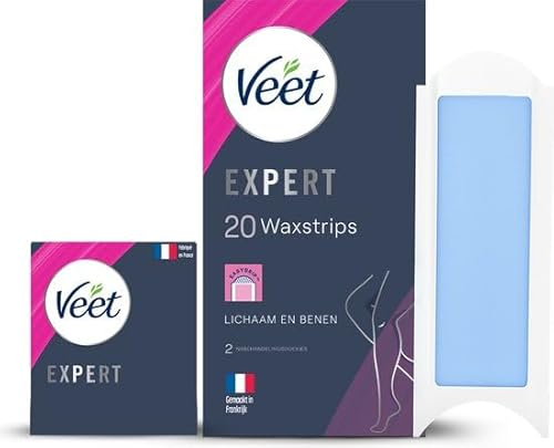 Veet - Expert Strisce di cera fredda - Gambe (normali), 20 pezzi