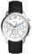 Fossil Neutra uhr für Herren, Chronographenwerk mit Edelstahl- oder Lederarmband, Schwarz und Weiß, 44MM