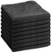 Wisebom Mikrofaser Reinigungstuch, 8 Stücke Allzweck Mikrofasertücher, streifenfreie Putztücher, Größe 30 x 30 cm (Schwarz)