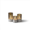 Konstsmide LED Kerzen, 3er-Set, smokey brown, mit Glas und 6h Timer, 1 flackernde warm weiße Diode, batteriebetrieben, Innen, 0,06W, 2 x AA 1.5V (exkl.) - 1819-600