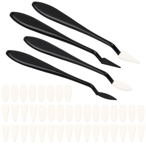 4 Pezzi Sfumino per Disegno Kit da Disegno, Sfumino per Disegno Kit Schizzi con Raschietti per Schizzi Artistici, Contiene 40 Teste di Spugna, Pittura Spatola Raschietto per Studente, Pittore