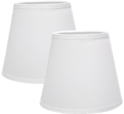 Sinta 2 Pezzi 5.9/15cm inch E14/E27 Paralumi per Lampade Floreale Piccolo Paralumi Lampadari Lampadario e Lampada a Muro,Bianco