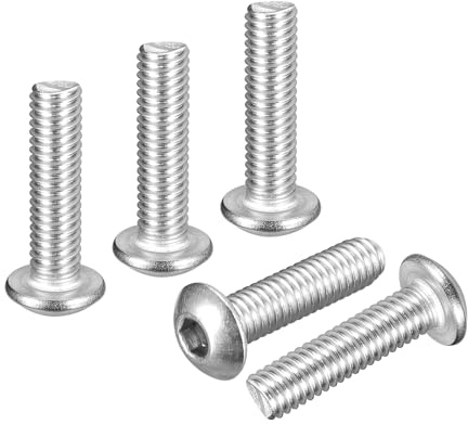 DTGN M4-0,7 x 16 mm linshuvudskruvar med insexkant – 50-pack – bra för vägcykel, mountainbike, bil, motorcykel – 304 vitlackerad rostfritt stål – sexkantiga drivfästen