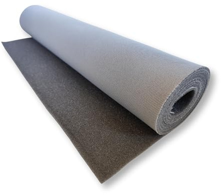 TAPHICEROS Tessuto Cielo, Grigio Chiaro, 200cm x 180cm, Venduto Al Metro, Tetto Per Rivestimento Auto, Ristrutturazione Interni Tessili Per Auto Caravan Barca Campeggio Fai Da Te