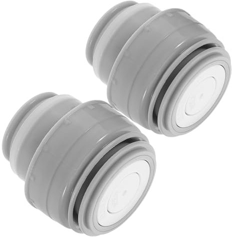 CIYODO Vacuum Flask Stopper and Replacement Lid for 45mm Mouth Cups 500ml-1200ml, Leak Proof Grey Insulated Travel Mug Accessory, Compatible Thermal Water Bottle Top, Outdoor Use