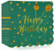 40 Stück Servietten Happy Birthday, Dunkelgrün und Gold Geburtstag Spitzen Servietten 33x33cm für Junge mädchen Geburtstag Feiern Party Jubiläum