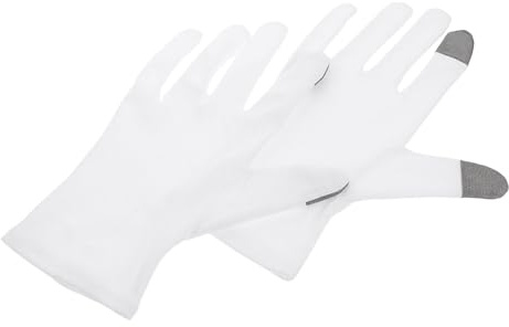 CTIRCHIU Guantes Hidratantes para Manos de Algodón sin Dedos Guantes de Spa Nocturnos con Loción Reparadora para Piel Seca de 2 Dedos para Uso Durante la Noche y Cuidado Intensivo