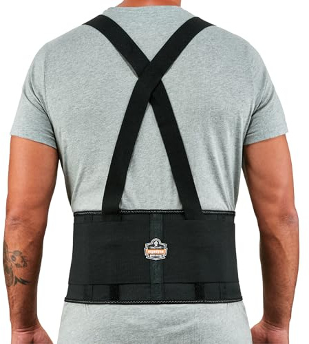 Ergodyne ProFlex 1650 Back Support Belt, 7.5 Elastic, Adjustable, Removeable Straps, Large