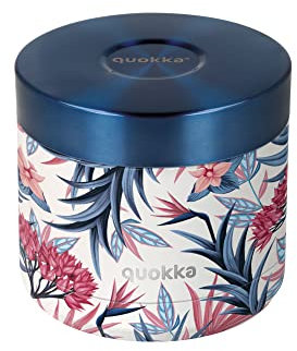 Quokka WHIM BLUE GARDEN | CONTENANT THERMIQUE EN ACIER INOXYDABLE POUR ALIMENTS 604 ML