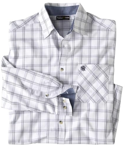 ATLAS FOR MEN - Chemise Popeline Carreaux Montréal - 3XL