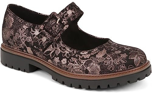 Pavers Ladies Mary Jane Strap Shoes - Chunky Commando Sole Comfort Footwear - Stylish Rounded Toe Ideal for Everyday Casual and Smart Outfits