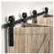 152cm Kit Porta Fienile Scorrevole Bi-Pieghevole,Kit Porta Fienile Pieghevole,Kit Porta Pieghevole,Quattro Ruote Sospese Girevoli,Porte Non Incluse