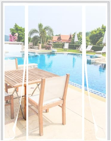 LXHFSH Moustiquaire Porte Magnétique 120x200cm Moustiquaire Aimantée Double Ouverture Latérale, Rideau Maille Anti-Moustique, Fermeture Automatique, Rideau Anti Insecte Mouche, pour Couloirs Patio