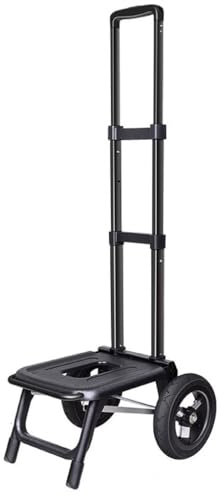 Carretilla de Mano Carro de Ruedas Grandes de 2 Ruedas, Carro de Ruedas sólidas for Recoger Carro exprés, Remolque doméstico portátil Plegable Carretilla de Mano