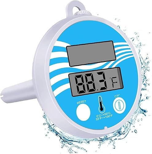Thermometre Piscine, Thermomètre Flottant Flottant Pool Thermomètre Avec Ficelle, Pour Piscines Extérieures et Intérieures, Spas, Jacuzzi, Aquariums et étangs à Poissons