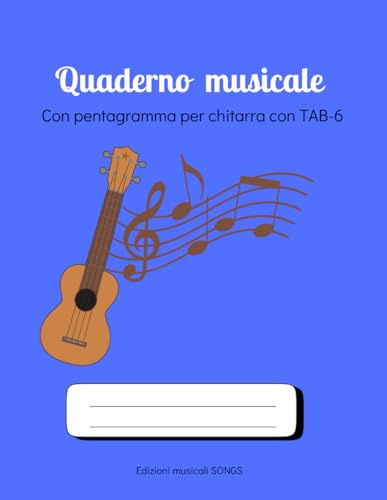 Quaderno musicale con pentagramma per chitarra