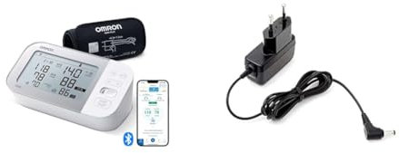 Omron X7 Smart Blutdruckmessgerät Smartes Blutdruckgerät mit AFib-Erkennung und Bluetooth Smartphone-kompatibel+Netzteil HHP-CM01