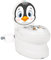 JAMARA 460960 Meine kleine Toilette Pinguin mit Spülsound und Toilettenpapierhalter-Töpfchen, leicht zu reinigen, abgerundete Kanten, Saugknöpfe für Guten Halt, Weiß