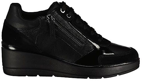 Geox Fille Ilde Racine Accueil Femme Baskets-mode, Noir, 39 EU