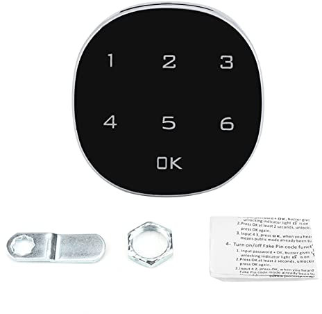 Cerradura de Código Digital, Gabinete de Leva de Combinación de Aleación de Zinc, Práctico Casillero de Seguridad con Contraseña Electrónica sin Batería