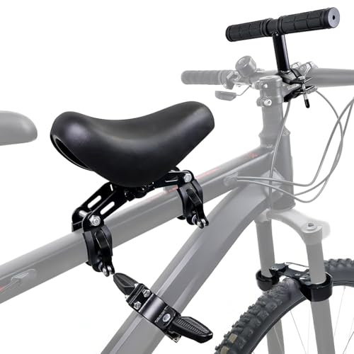 Front Mounted Bicycle Seats for Children, Mountain Bike Child Seat Kid Bike Seat Handlebars Foot Pedals Set for Children 2~5 Years Suitable for MTB City Bicycles
