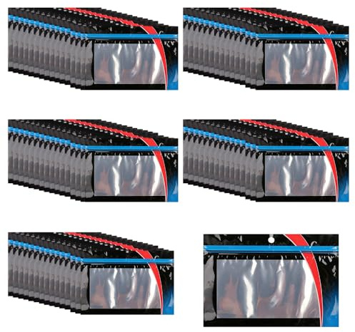 DONGKER Sachets de Rangement pour Leurre de Pêche, 100 Pièces Pochette Hermétique en Aluminium avec Fenêtre Transparente pour Hameçons et Accessoires de Pêche pour Excursion en Plein Air