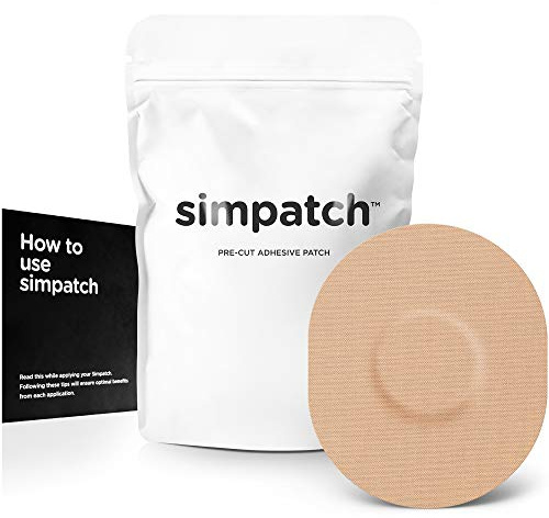 SIMPATCH Universal Adhesive Patch (25-Pack) - Waterproof Adhesive, CGM Patches (Beige)