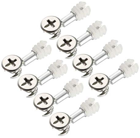 8 set di mobili che collegano un raccordo camma da 13 mm di diametro esterno con dado preinserito a perno.