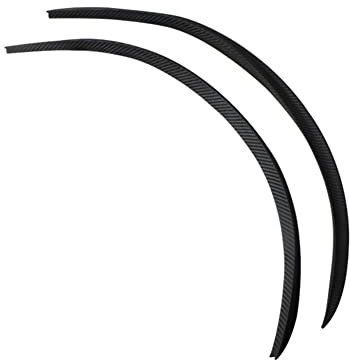 1 Paire éLargisseurs D'Ailes De Voiture, Sourcil De Roue Flexible Sourcil Universel De Roue Voiture Sourcil De Roue,Garde-Boue De Voiture En Fibre De Carbone 72cm Noir