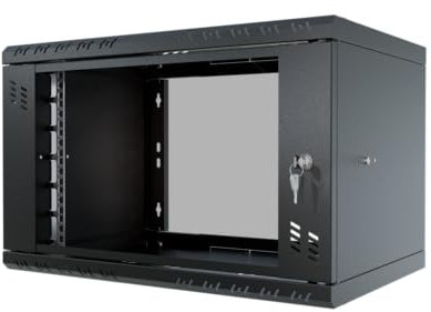 Stalflex Serveur Armoire Réseau 19 Pouces 6U 350mm Standard - Acier Robuste - Racks pour Ordinateur et Serveur - Armoire Informatique Compatible avec Serveur Rack et Baie de Brassage